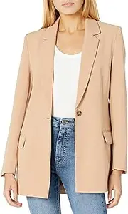 [The Drop] Women's Blake Long Blazer, Praline, XX-Large