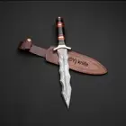 Kris Blade, Dagger Battle Ready, Handmade Damascus Steel 16 Inches With Sheath