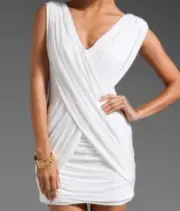 BCBG White Alondra Cocktail Dress, Short, Size Med. NWT