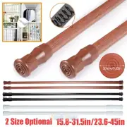2-6PCS Curtain Tension Rods | 15 to 43 inches(Approx.) Spring Curtain Rod Set US