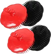 WOFASHPURET 4pcs Scalp Massager Brush Soft Plastic Hair Comb for Gentle Exfoliation Shower Tool for Home Office Travel Hair Care