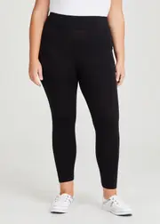 [Taking Shape] Taking Shape Good Earth Australian Cotton Full Length Legging Size 28 in Black - Plus Size Women's Leggings Black