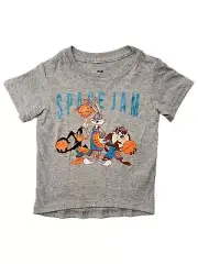 Boys Gray Space Jam Basketball Tune Squad T-Shirt Tee Shirt 3T