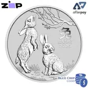 2023 $1 Year of the Rabbit 1oz Silver Bullion Coin In Capsule