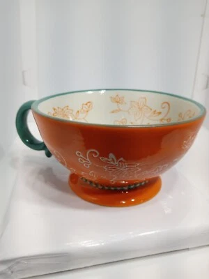 FLORAL TEMPTATION COFFEE MUG. TEMPTATION FLORAL MUG. FLORAL Art Deco Mug. B282