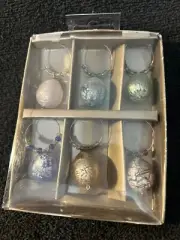 Pier 1 Imports Drink Charms (6) Taste! Cheers! Sip! Clink! Fizz! Pop! NIP