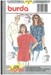 Burda 3729 Loose-Fitting Blouse size 8-18 sewing pattern uncut