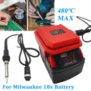 Portable Cordless Welding Soldering Iron Station Tool For Milwaukee 18V Battery