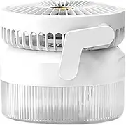 Pokronc Portable Misting Fan | Personal Cooling Accessory USB Charging - Quiet Folding Multifunctional Cooling Device with Light for Gym Camping Desk Garden Outdoor Travel Beach School