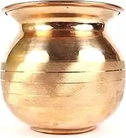 ASHIRWAD Pure Copper Lota for Pooja Hindu Prayer Kalash Arti Pot (1L)