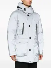 $1,320! NWT Men's Woolrich Arctic Reflective Parka Evolution Olmetex Silver - L