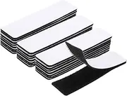 sourcing map 24set Hook and Loop Strips with Adhesive 1"x4" Hook and Loop Tape Sticky Black