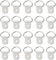 20pcs/Pack D Shape Pull Hook Tie Down Anchors Ring Stainless Steel Cargo Tie Down Ring Fit for Car Truck Trailers Boats Hand Tool Accessories(SV)
