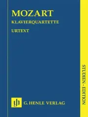 Study Score for Mozart Piano Quartets Violin Viola Cello Henle Urtext 7x10 Book