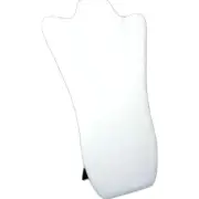 FindingKing White Leather Padded Necklace Pendant Bust Showcase Display 14 1/8"