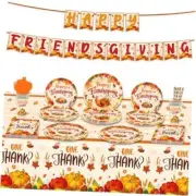 Thanksgiving Novelty Party Tableware Set - Serves 25 Holiday Party Supplies,