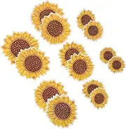 [COHEALI] 14pcs Sunflower Embroidery Appliques for DIY Clothing Repair Patches for Bags Hats Shoes and More Versatile Embroidered Patches for Creative Repairs