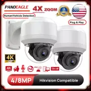 Hikvision Compatible 4K 8MP 5MP 4x Zoom PTZ Security IP Camera Dome MIC POE IPC