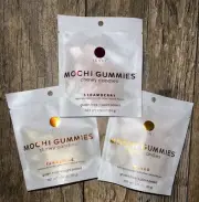 3X Issei Mochi Gummies Strawberry tangerine mango chewy gluten-free plant base