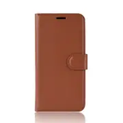 2 Pcs Litchi Texture Horizontal Flip Leather Case for Google Pixel 4 XL, with Wallet & Holder & Card Slots(Brown)