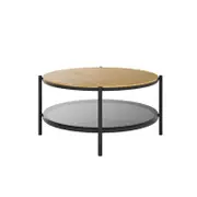 Frances 80cm Tempered Glass Top Coffee Table