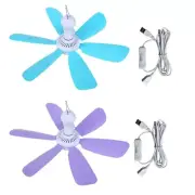 5V1A Small Ceiling Fan USB Switching Cable for Camping and Outdoor Use Quiet