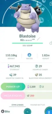 Pokemon Shiny Blastoise Registered or 30 days safe & fast