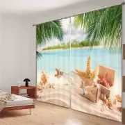 Sand Sea In A Bottle 3D Blockout Photo Print Curtain Fabric Curtains Window