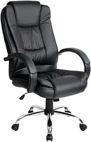 Artiss Gaming Chair Ergonomic Office Chairs Height Adjustable Leather Computer Desk Seat with 120° Recline, High Back and 360°-Swivel Seating Black for Executive Home