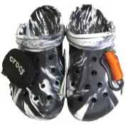 New CROCS Baya Marbled Pouch Clog Black/White Unisex W8 / M6