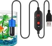 15W Aquarium Heater, Fish Tank Heater, USB Powered Submersible Aquarium Heater, Turtle Tank Heater, Small Submersible Heater for Underwater Use