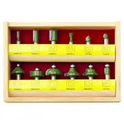 Carb-I-Tool 12Pc 1/4" Shank Greenline Kit Router Bit Set Woodworking TKIT-12