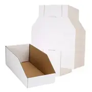 Garage Storage Bins - Pack of 35 Cardboard Shelf 12x6x4.5 inches White