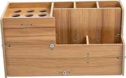 Ipetboom Hair Scissors Stand Comb Rack Scissor Rack Hairstyling Comb Box Wooden Storage Box for Hair Tools