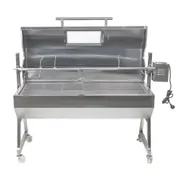Flaming Coals 1200 Stainless Steel Hooded Spartan Spit Roaster Bundle