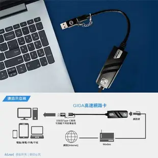 LC1000 USB3.0 TYPEC/USB GIGA高速網路卡-富廉網