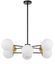Marsten 8 Light Pendant, Black