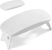 Huakaile Plastic Arm Rest for Nails Tech Gray, Foldable Manicure Hand Rest Stand Holder, Professional Nail Art Hand Pillow for Clients Table Desk Station Salon Supplies Accessories
