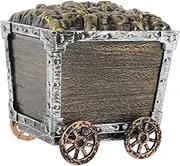 HAWILLOSCH Storage Trolley Mini Treasure Chest Trinket Chest Container Jewelry Case Storage Chest Bin Plastic Golden