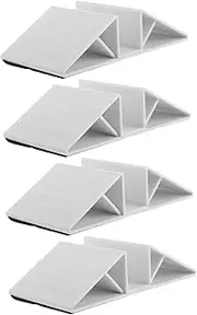 PRETYZOOM 4pcs Triangle Stabilizer Feet for Pet and Gate Reinforcement White Plastic Support for Standing Pet Panels and Stairway Safety Lightweight and Versatile Design