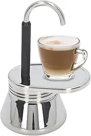 Stovetop Single Spout Espresso Maker,Stainless Steel Mini Stovetop Espresso Percolator Italian Type Espresso Cup Coffee Maker,Use on Stove At Home or Camping