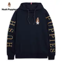 在飛比找Yahoo奇摩購物中心優惠-Hush Puppies 帽T 男裝連袖品牌英文繡花寬版帽T