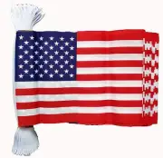 USA 3 METRE BUNTING 10 FLAGS flag 3M U.S.A. UNITED STATES OF AMERICA AMERICAN