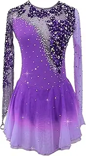 [Zagitova] Ice Figure Skating Dress for Girls with Shiny Rhinestone Women Handmade Patchwork Competition Dance Outfit