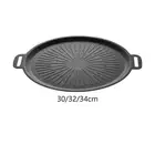 Korean BBQ Pan Nonstick with Handles Griddle Pan for Outdoor Stovetop Grill