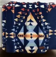 Pendleton Plush Throw Blanket - BIG THUNDER - 50" x 70" - Navy Aztec - NWT
