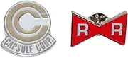 Great Eastern Entertainment Dragon Ball Z Capsule Corp & Red Ribbon Army Pin Set
