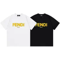 在飛比找Yahoo!奇摩拍賣優惠-新款熱銷 FENDI 芬迪 2024年新款短袖T恤寬鬆純棉圓