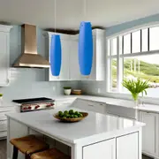 Duplex Barrel Pendant Light Large E27 in Blue Superlux Lighting - QH690-BE