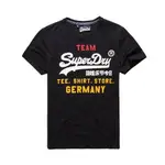 跩狗嚴選 正品 極度乾燥 SUPERDRY EURO 歐洲杯 T-SHIRT 黑色 短袖 上衣 足球 限量款 純棉 LOGO 德國隊